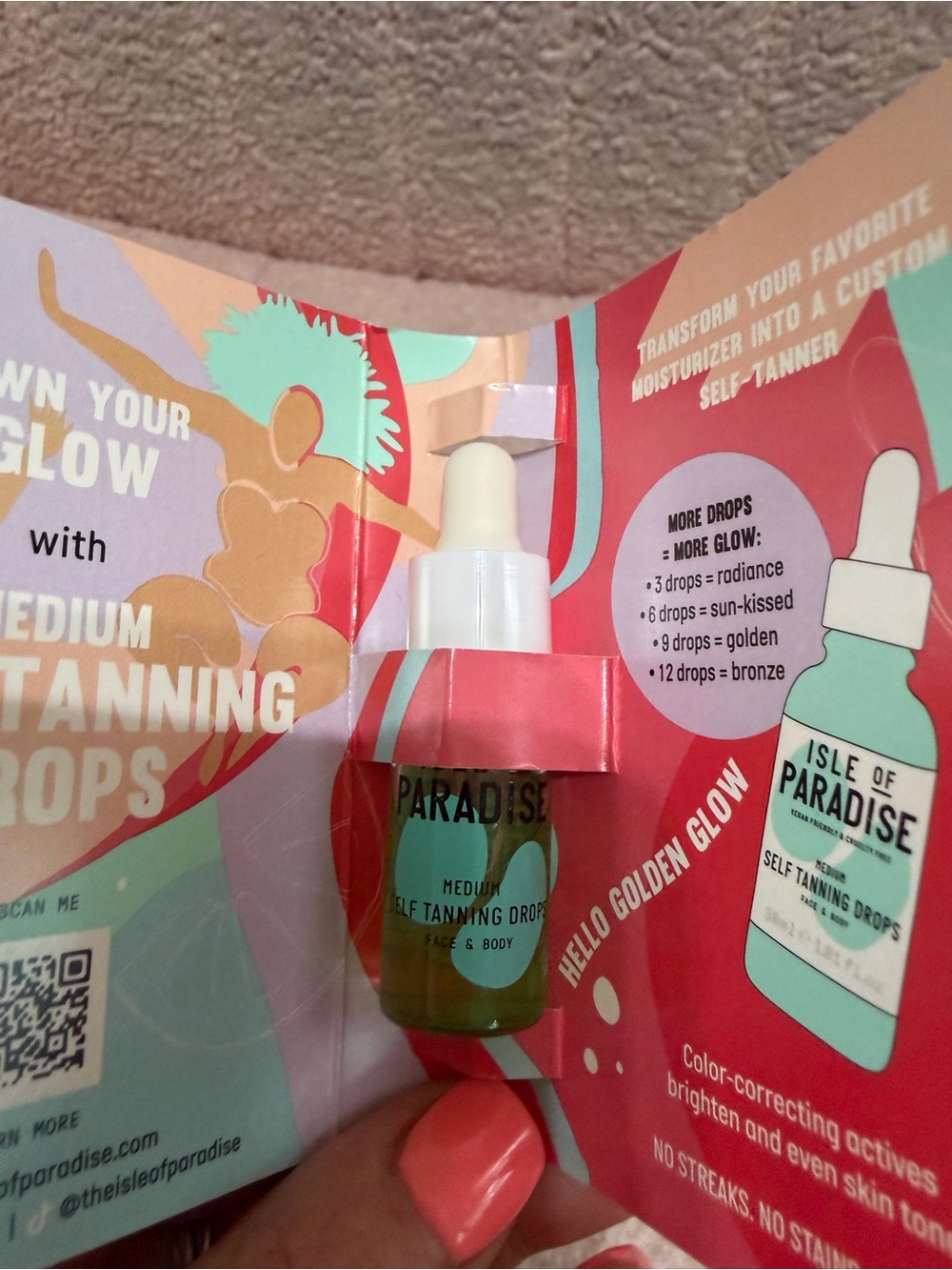 Isle of Paradise Sample Self Tanning Face Drops